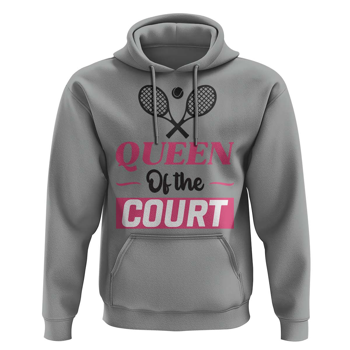 Queen Of The Court Hoodie Funny Tennis Girl Gift - Wonder Print Shop