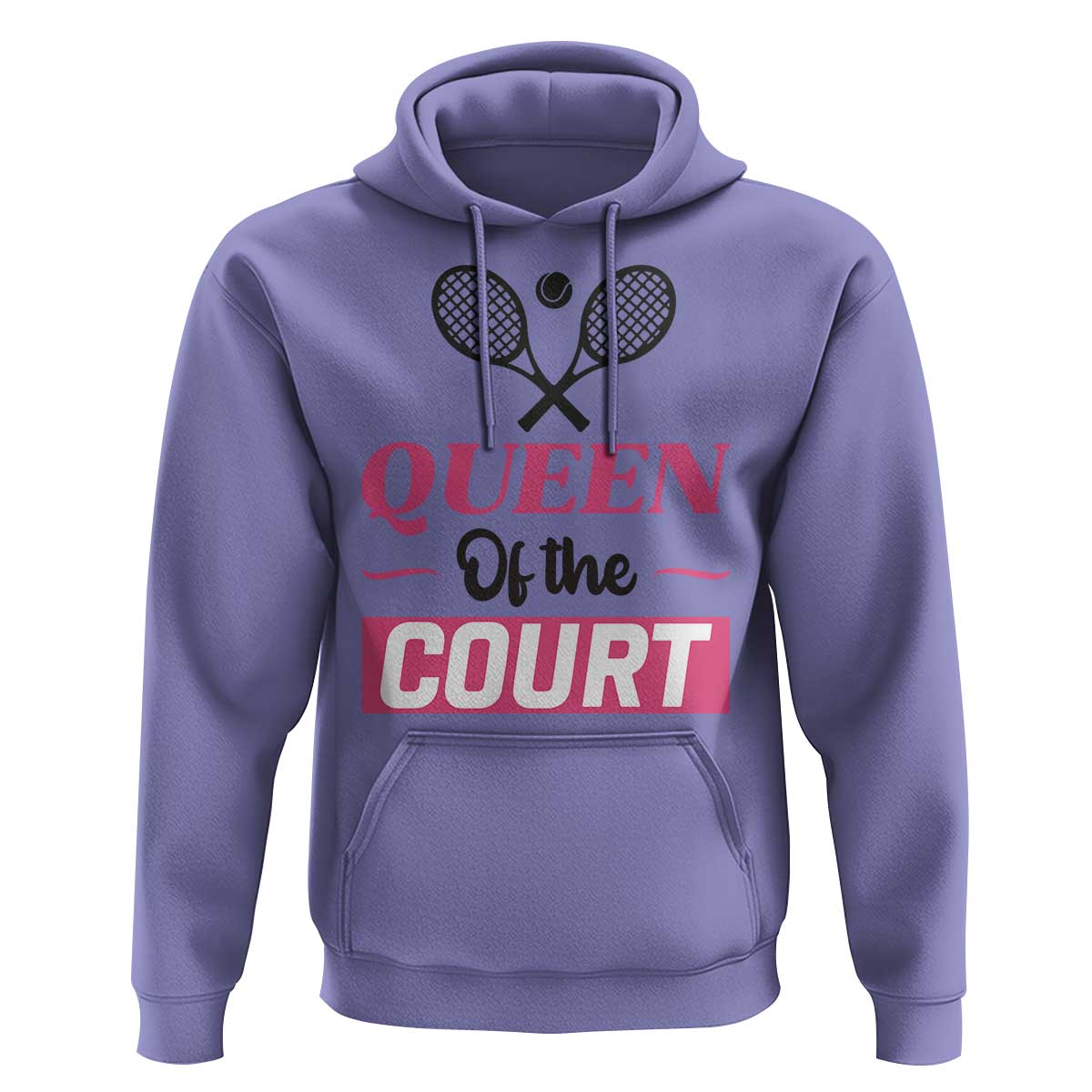Queen Of The Court Hoodie Funny Tennis Girl Gift - Wonder Print Shop