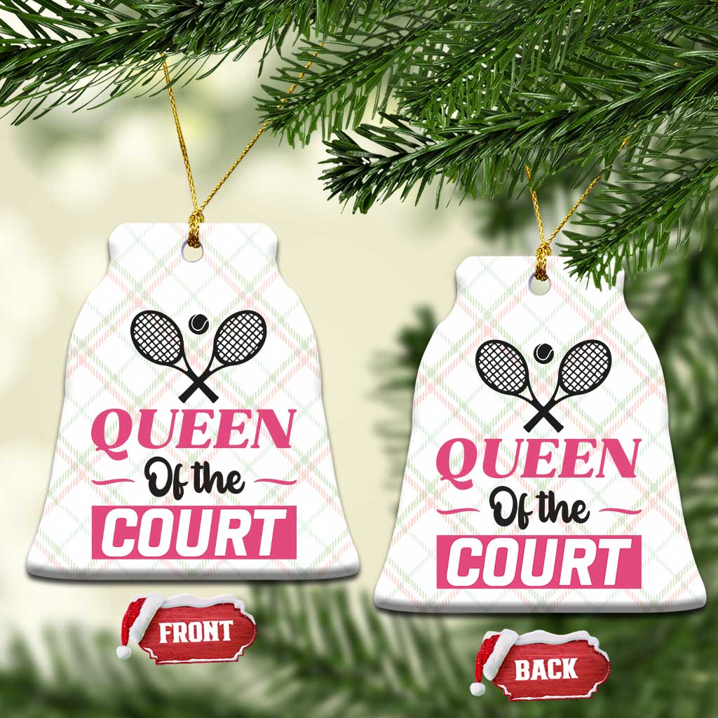 Queen Of The Court Ceramic Ornament Funny Tennis Girl Gift - Wonder Print Shop