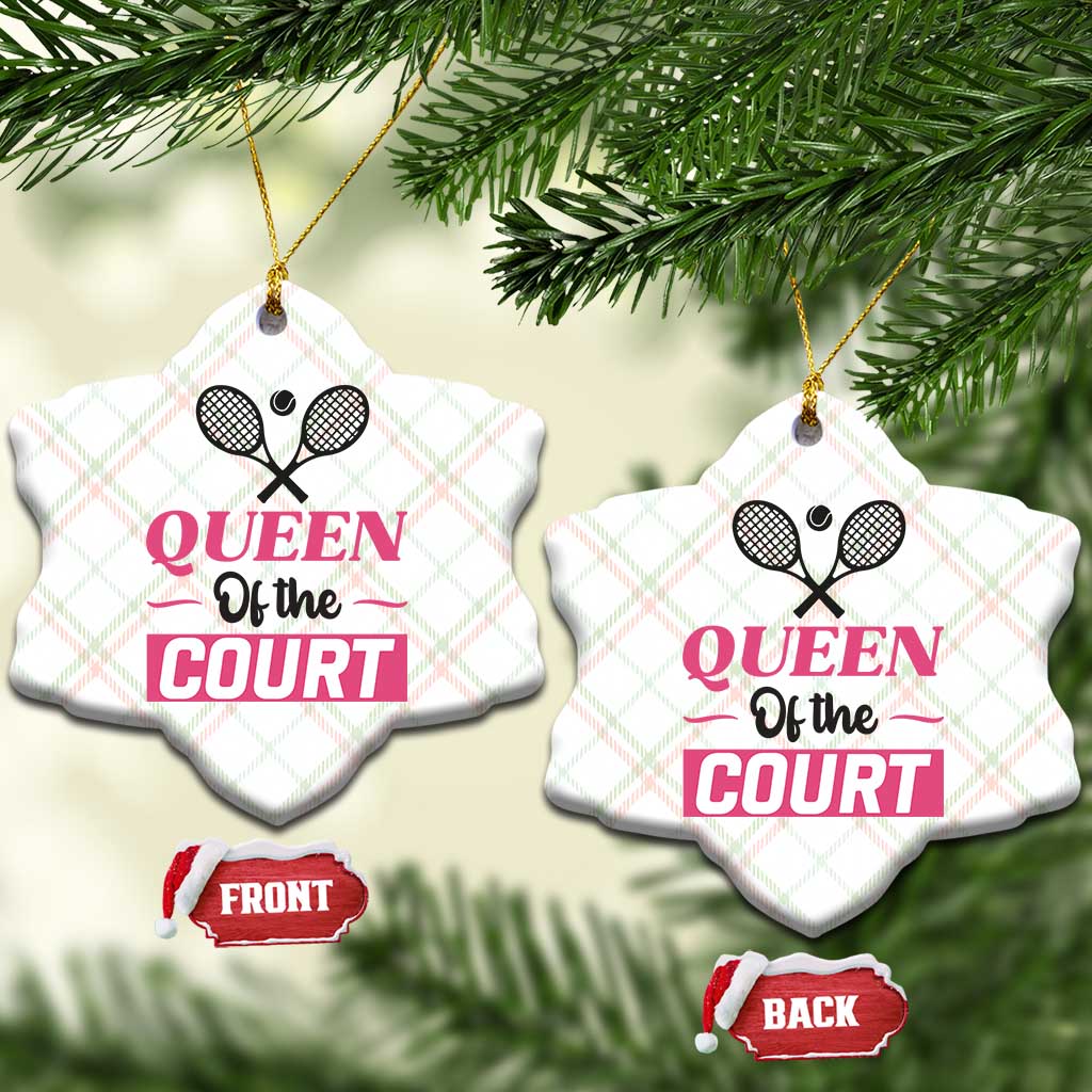 Queen Of The Court Ceramic Ornament Funny Tennis Girl Gift - Wonder Print Shop