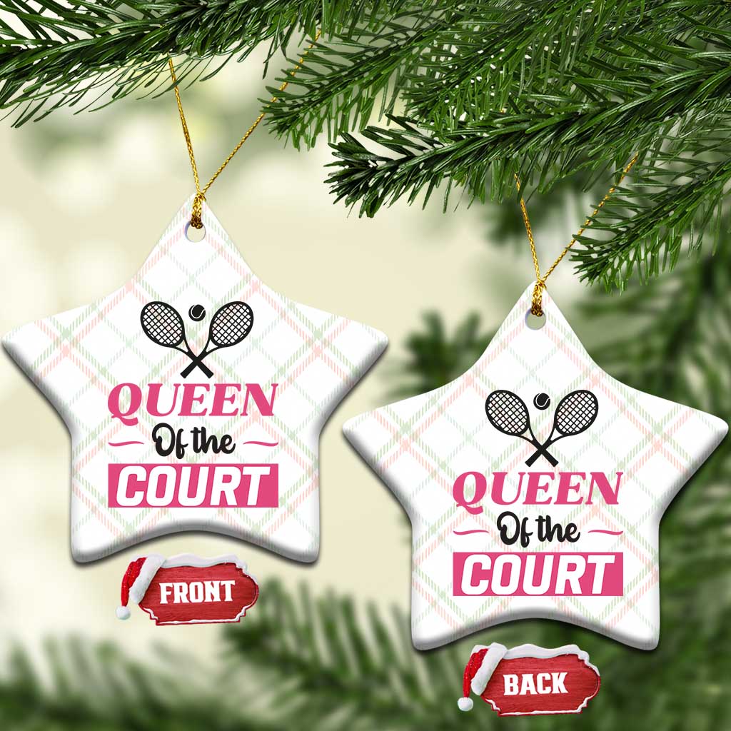 Queen Of The Court Ceramic Ornament Funny Tennis Girl Gift - Wonder Print Shop