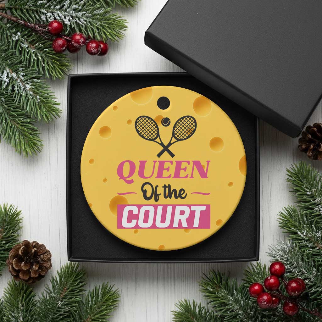 Queen Of The Court Ceramic Ornament Funny Tennis Girl Gift - Wonder Print Shop