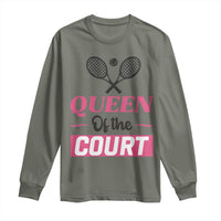 Queen Of The Court Long Sleeve Shirt Funny Tennis Girl Gift - Wonder Print Shop