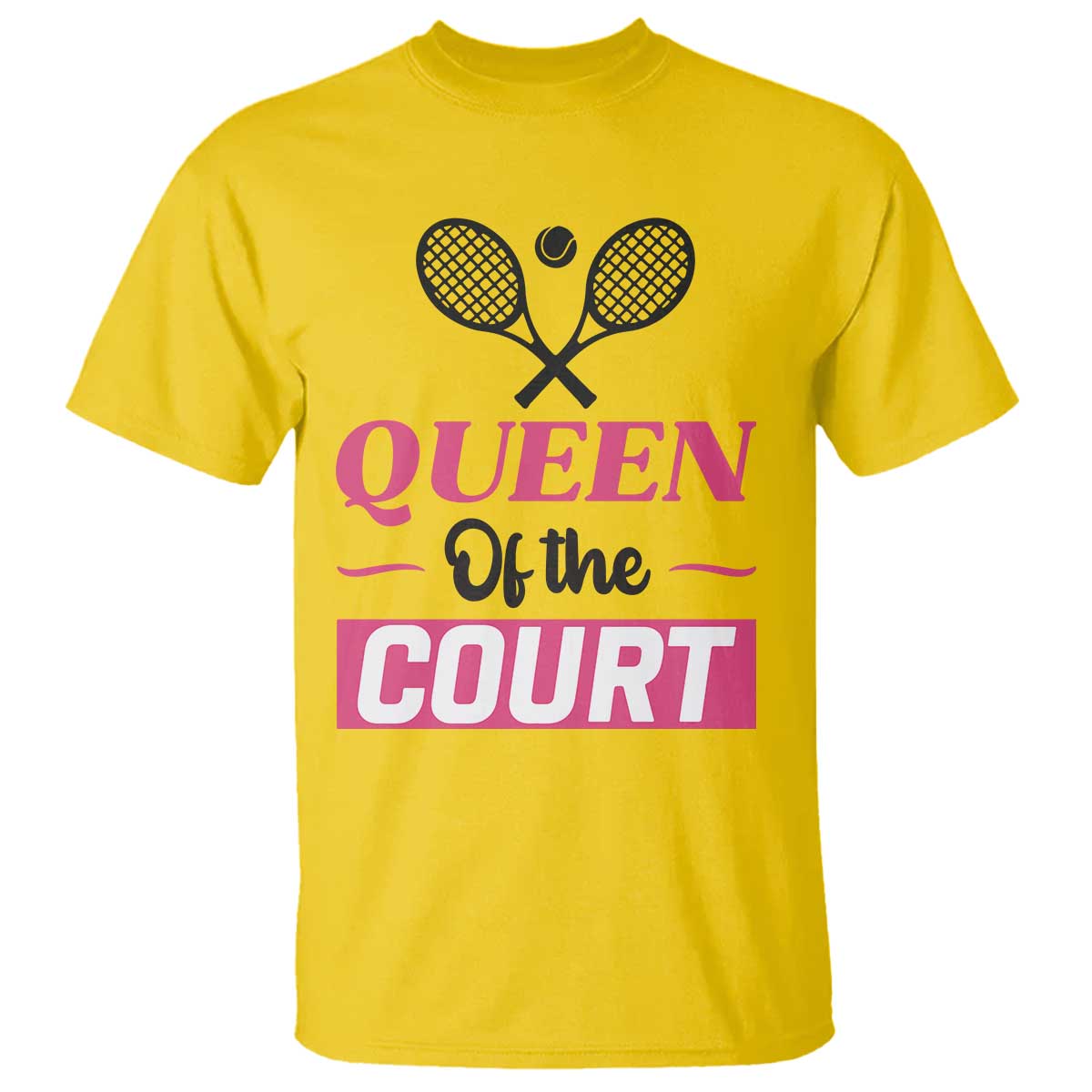 Queen Of The Court T Shirt Funny Tennis Girl Gift - Wonder Print Shop