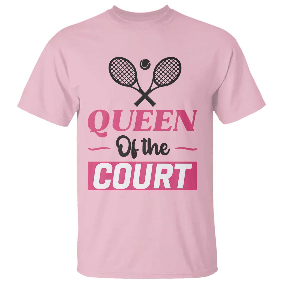 Queen Of The Court T Shirt Funny Tennis Girl Gift - Wonder Print Shop