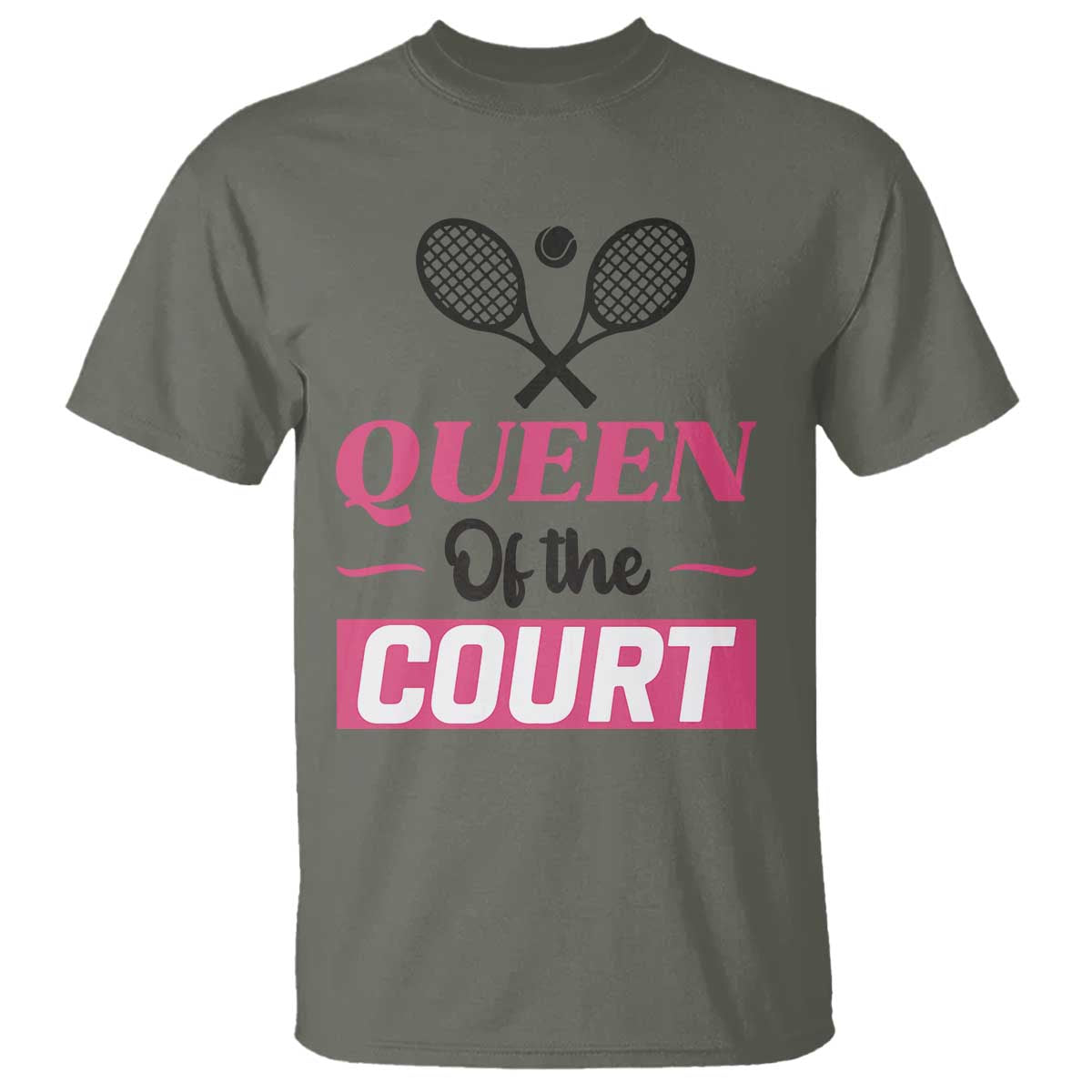 Queen Of The Court T Shirt Funny Tennis Girl Gift - Wonder Print Shop