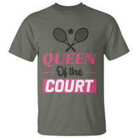 Queen Of The Court T Shirt Funny Tennis Girl Gift - Wonder Print Shop