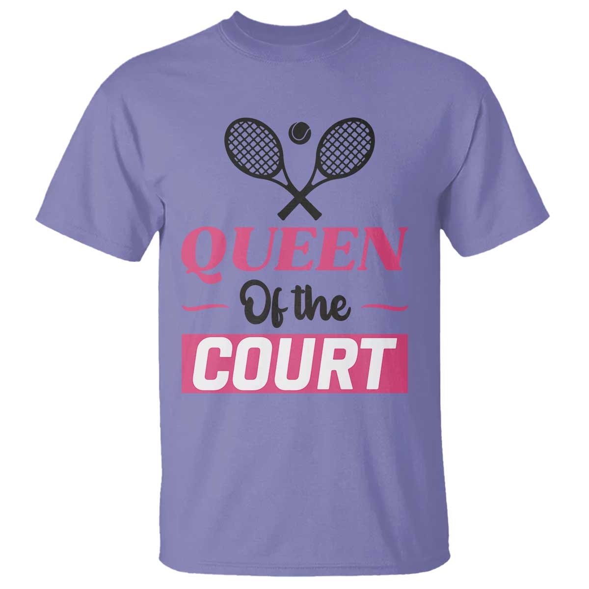 Queen Of The Court T Shirt Funny Tennis Girl Gift - Wonder Print Shop