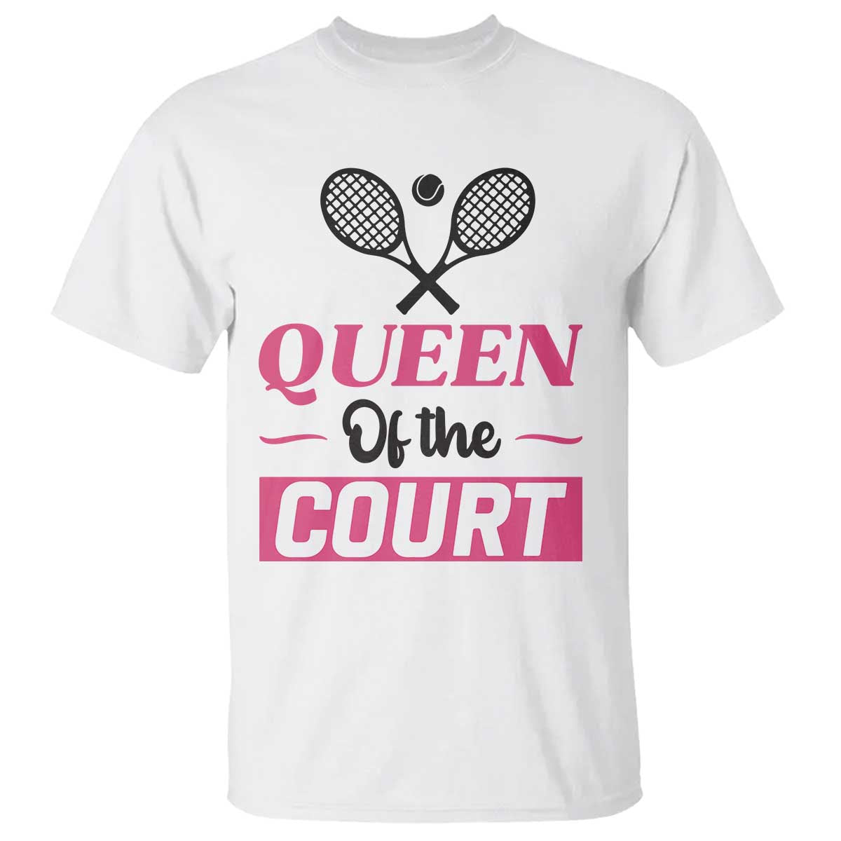 Queen Of The Court T Shirt Funny Tennis Girl Gift - Wonder Print Shop