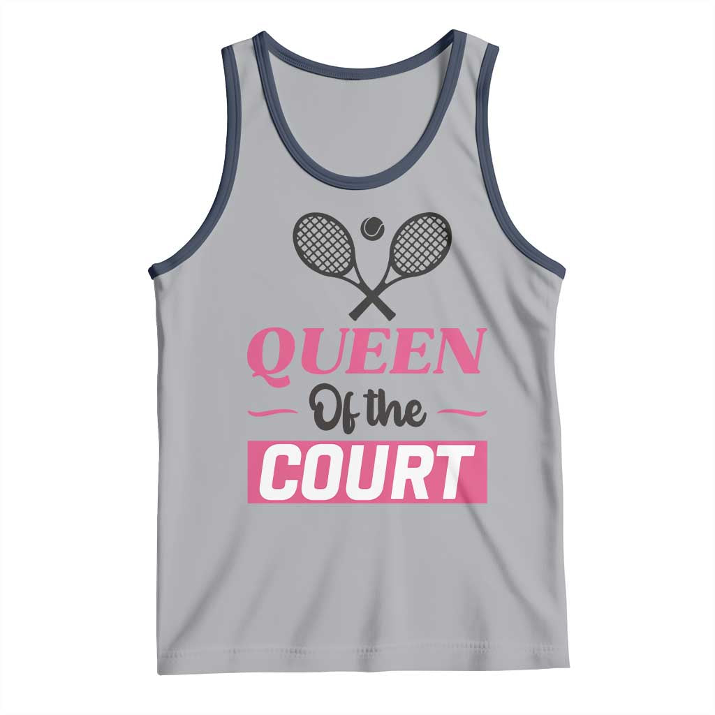 Queen Of The Court Tank Top Funny Tennis Girl Gift - Wonder Print Shop