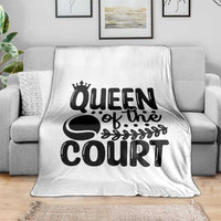 Funny Tennis Lover Gift Throw Blanket Queen Of The Court - Wonder Print Shop