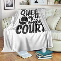 Funny Tennis Lover Gift Throw Blanket Queen Of The Court - Wonder Print Shop