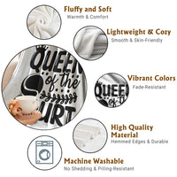 Funny Tennis Lover Gift Throw Blanket Queen Of The Court - Wonder Print Shop