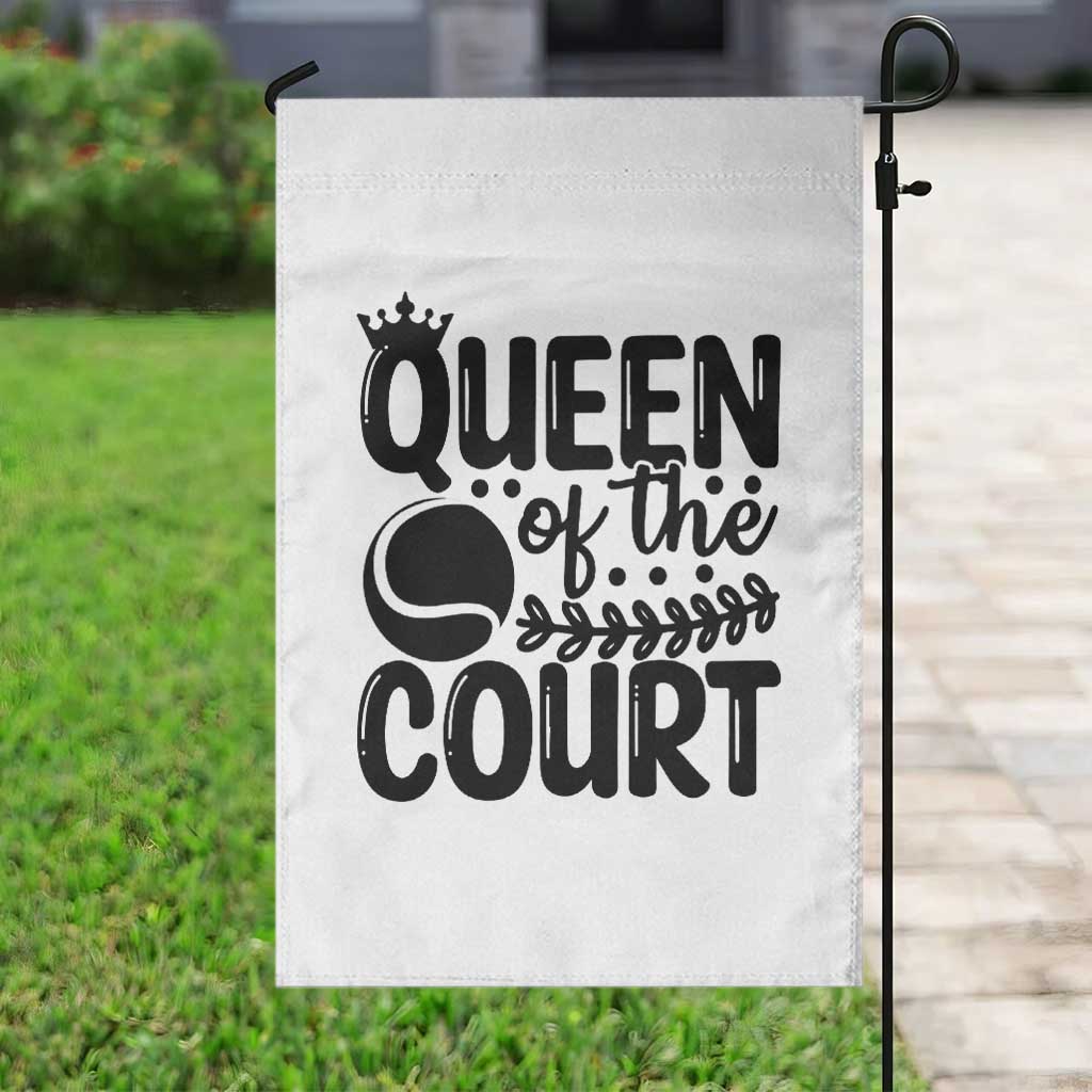 Funny Tennis Lover Gift Garden Flag Queen Of The Court - Wonder Print Shop