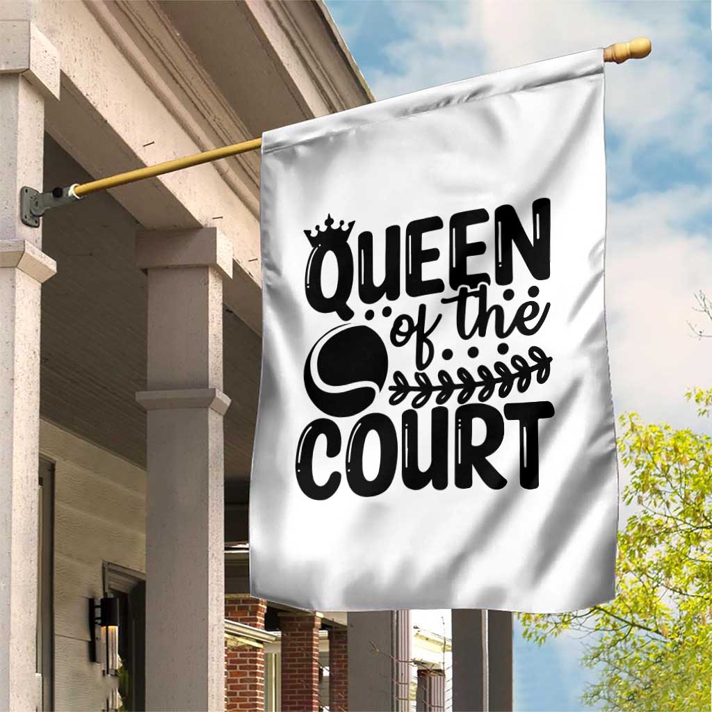 Funny Tennis Lover Gift Garden Flag Queen Of The Court - Wonder Print Shop