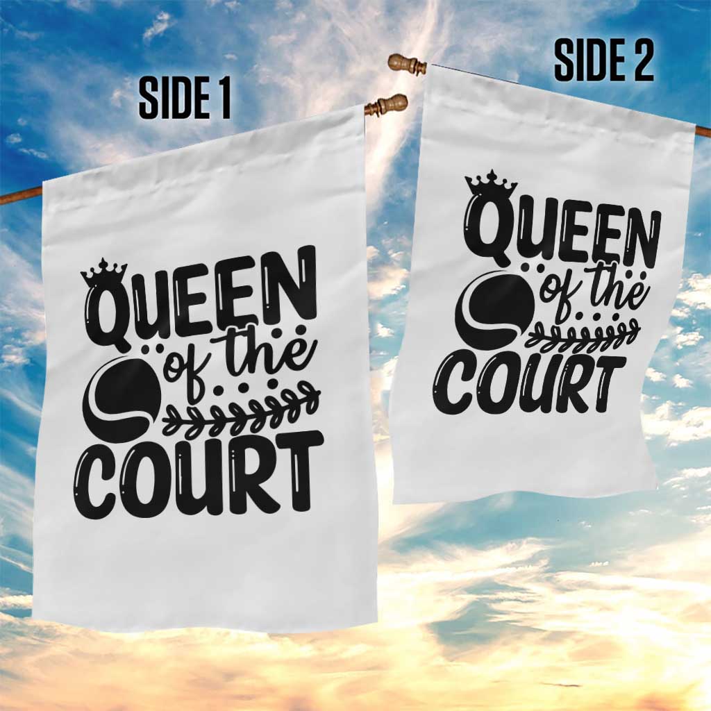 Funny Tennis Lover Gift Garden Flag Queen Of The Court - Wonder Print Shop