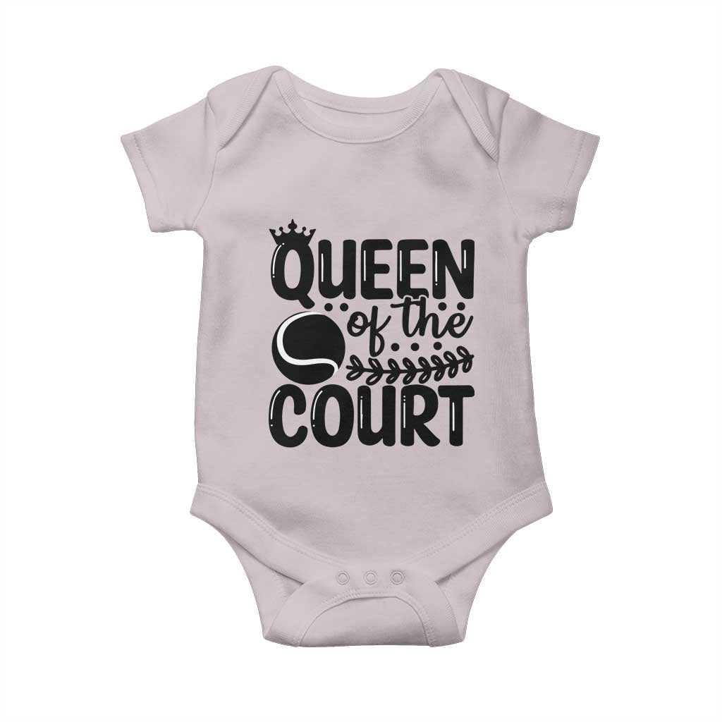Funny Tennis Lover Gift Baby Onesie Queen Of The Court - Wonder Print Shop
