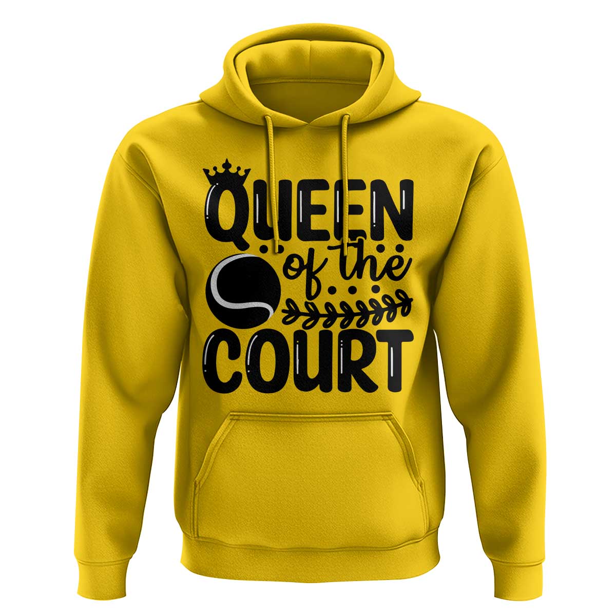 Funny Tennis Lover Gift Hoodie Queen Of The Court - Wonder Print Shop