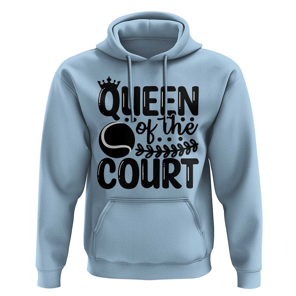 Funny Tennis Lover Gift Hoodie Queen Of The Court - Wonder Print Shop