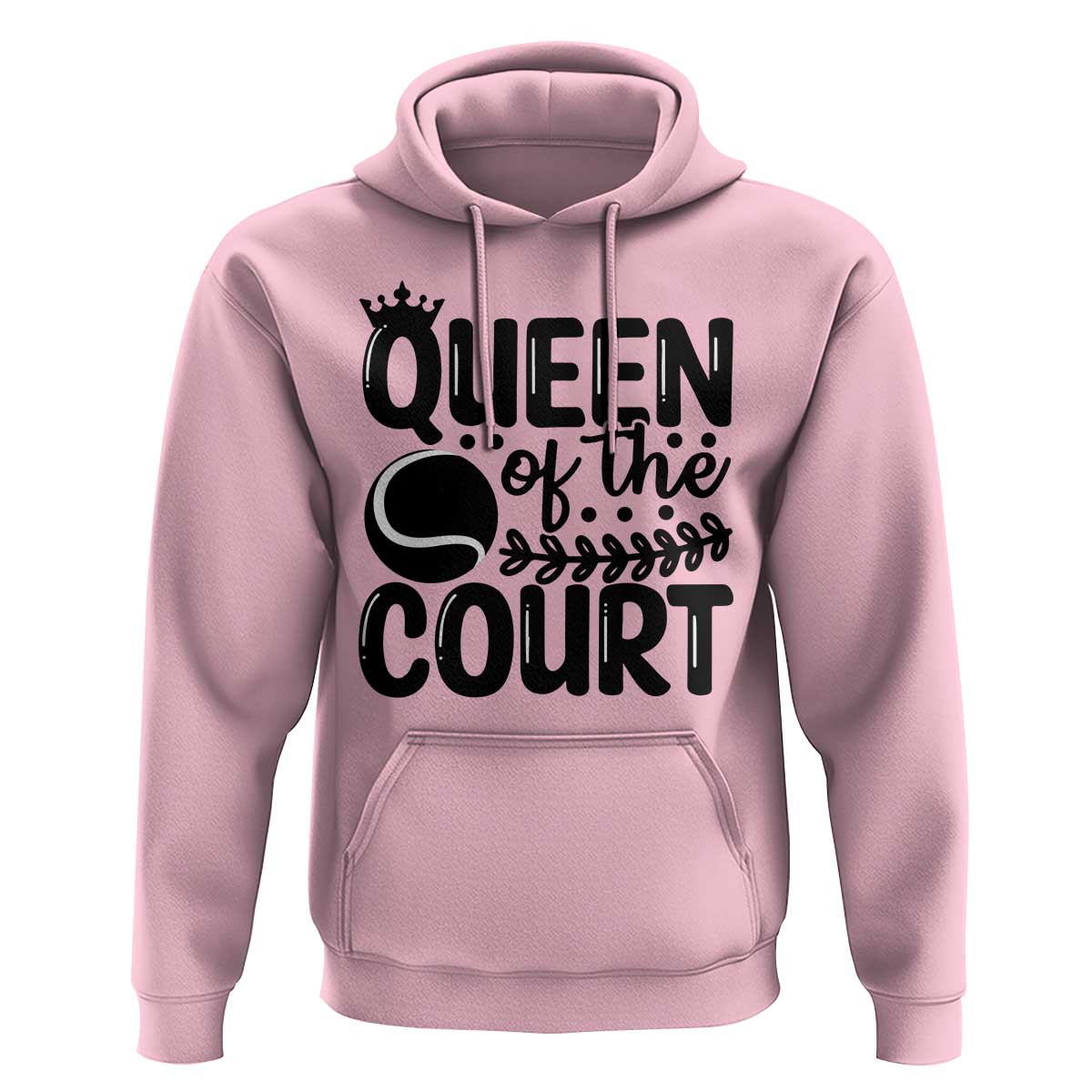 Funny Tennis Lover Gift Hoodie Queen Of The Court - Wonder Print Shop
