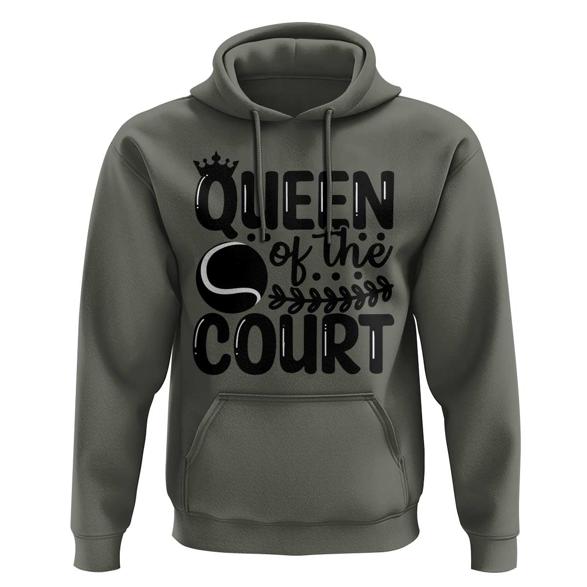 Funny Tennis Lover Gift Hoodie Queen Of The Court - Wonder Print Shop