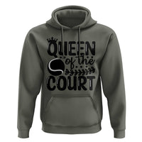 Funny Tennis Lover Gift Hoodie Queen Of The Court - Wonder Print Shop