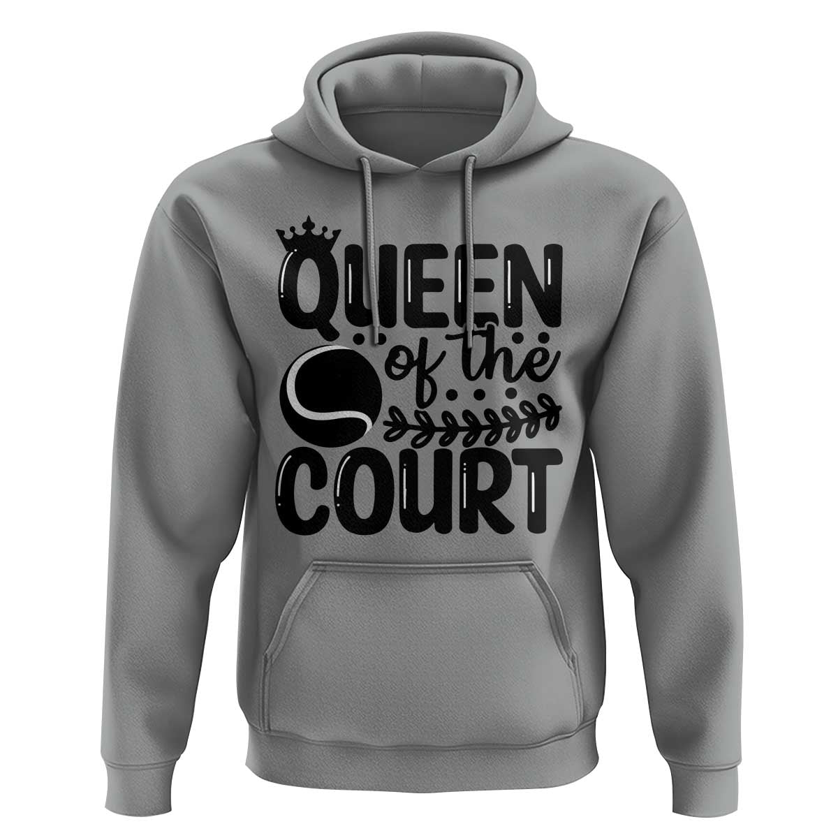 Funny Tennis Lover Gift Hoodie Queen Of The Court - Wonder Print Shop