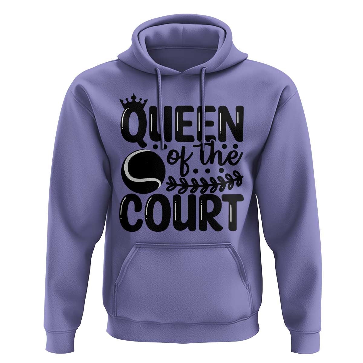 Funny Tennis Lover Gift Hoodie Queen Of The Court - Wonder Print Shop