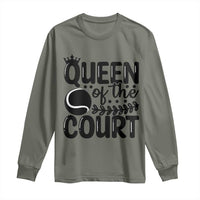 Funny Tennis Lover Gift Long Sleeve Shirt Queen Of The Court - Wonder Print Shop