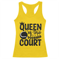 Funny Tennis Lover Gift Racerback Tank Top Queen Of The Court - Wonder Print Shop