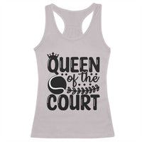 Funny Tennis Lover Gift Racerback Tank Top Queen Of The Court - Wonder Print Shop