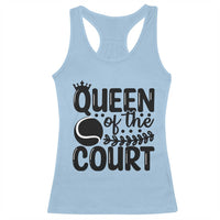 Funny Tennis Lover Gift Racerback Tank Top Queen Of The Court - Wonder Print Shop