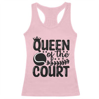 Funny Tennis Lover Gift Racerback Tank Top Queen Of The Court - Wonder Print Shop