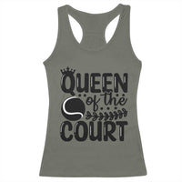 Funny Tennis Lover Gift Racerback Tank Top Queen Of The Court - Wonder Print Shop
