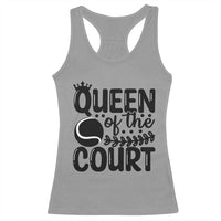 Funny Tennis Lover Gift Racerback Tank Top Queen Of The Court - Wonder Print Shop