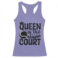 Funny Tennis Lover Gift Racerback Tank Top Queen Of The Court - Wonder Print Shop