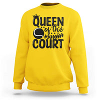 Funny Tennis Lover Gift Sweatshirt Queen Of The Court - Wonder Print Shop