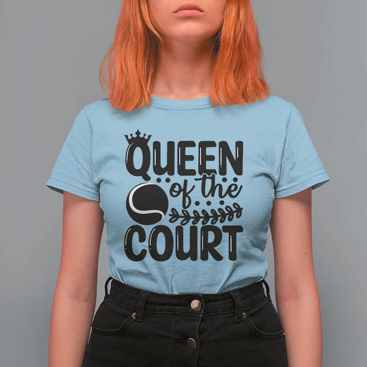 Funny Tennis Lover Gift T Shirt For Women Queen Of The Court - Wonder Print Shop