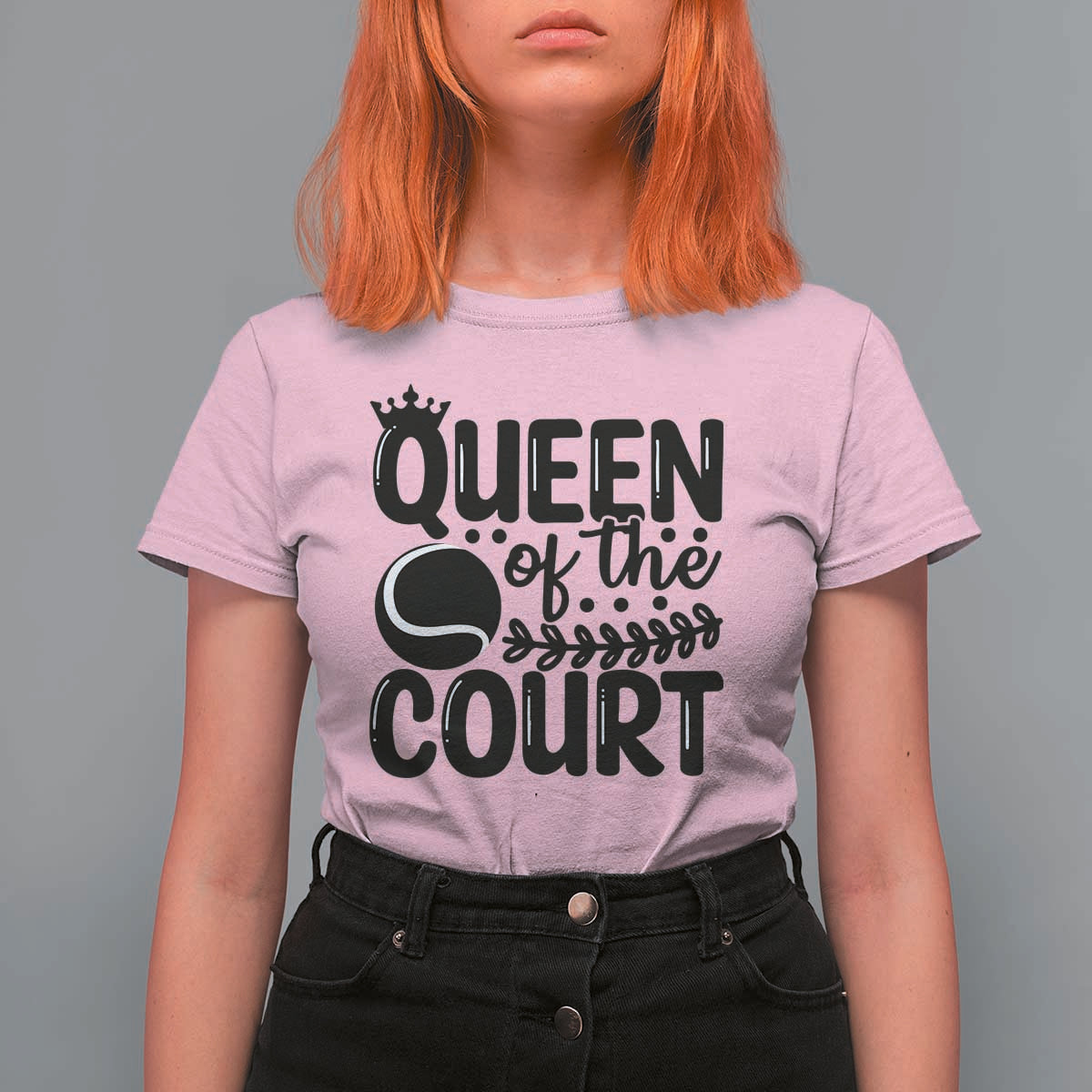 Funny Tennis Lover Gift T Shirt For Women Queen Of The Court - Wonder Print Shop