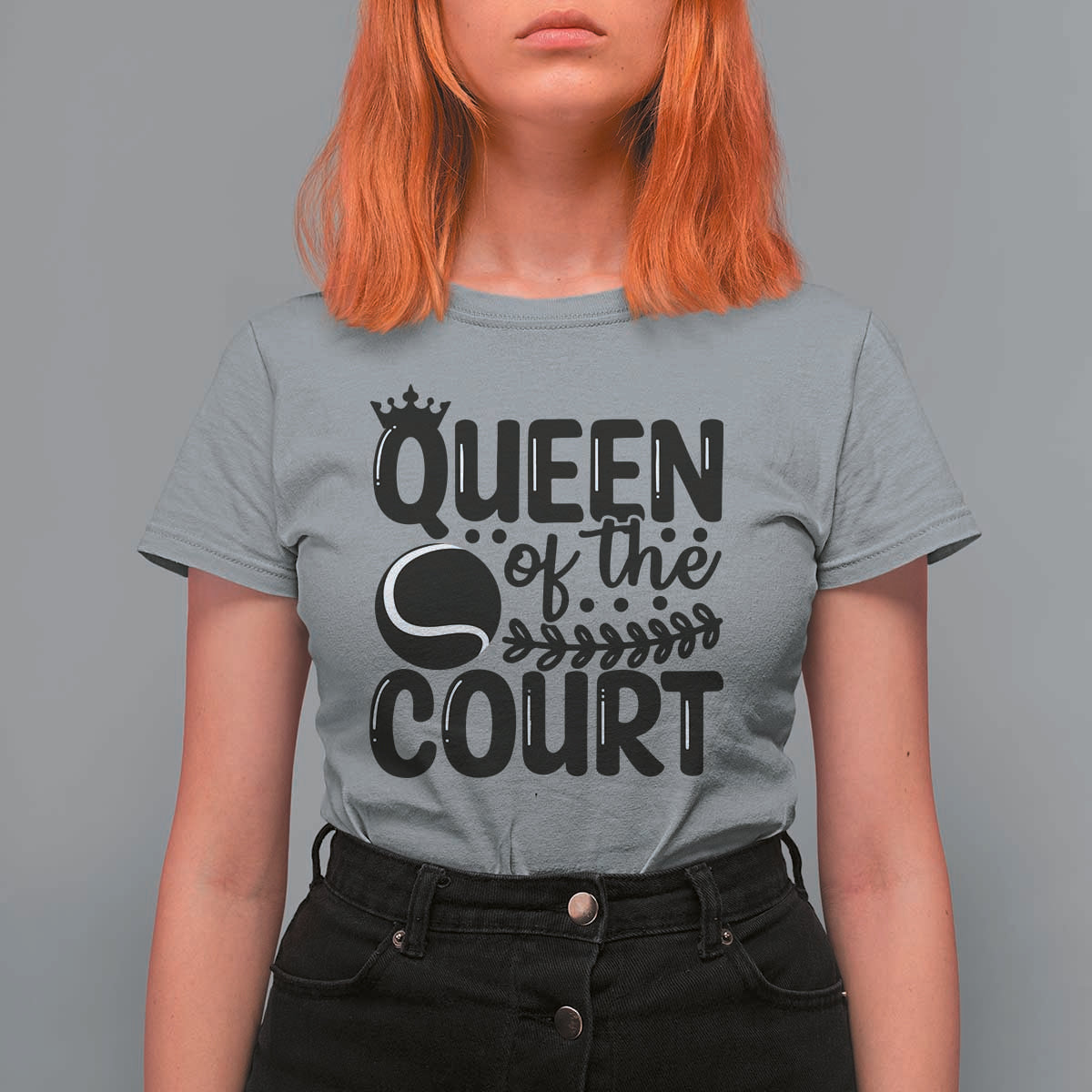 Funny Tennis Lover Gift T Shirt For Women Queen Of The Court - Wonder Print Shop