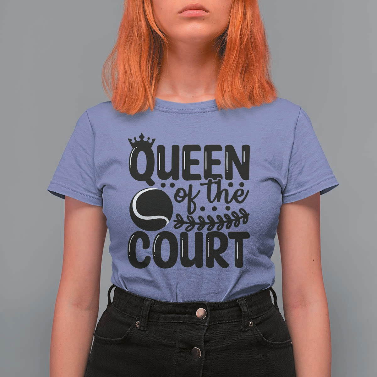 Funny Tennis Lover Gift T Shirt For Women Queen Of The Court - Wonder Print Shop