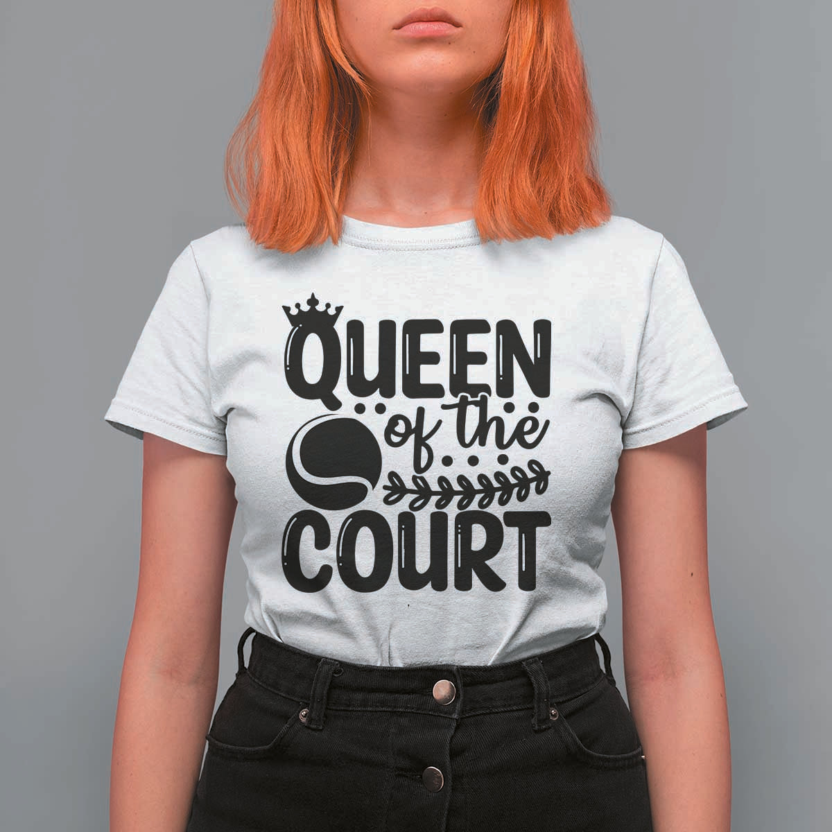 Funny Tennis Lover Gift T Shirt For Women Queen Of The Court - Wonder Print Shop