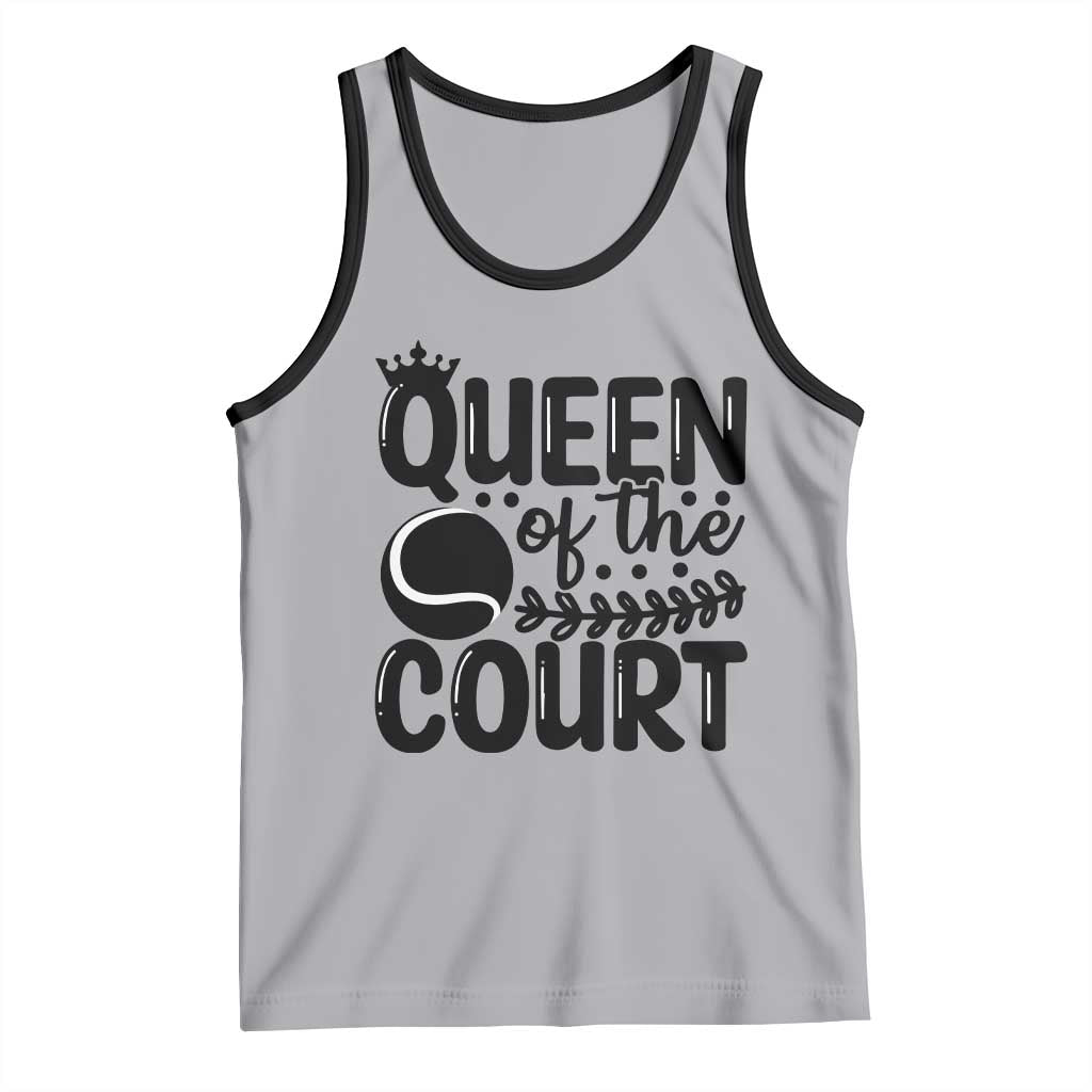 Funny Tennis Lover Gift Tank Top Queen Of The Court - Wonder Print Shop