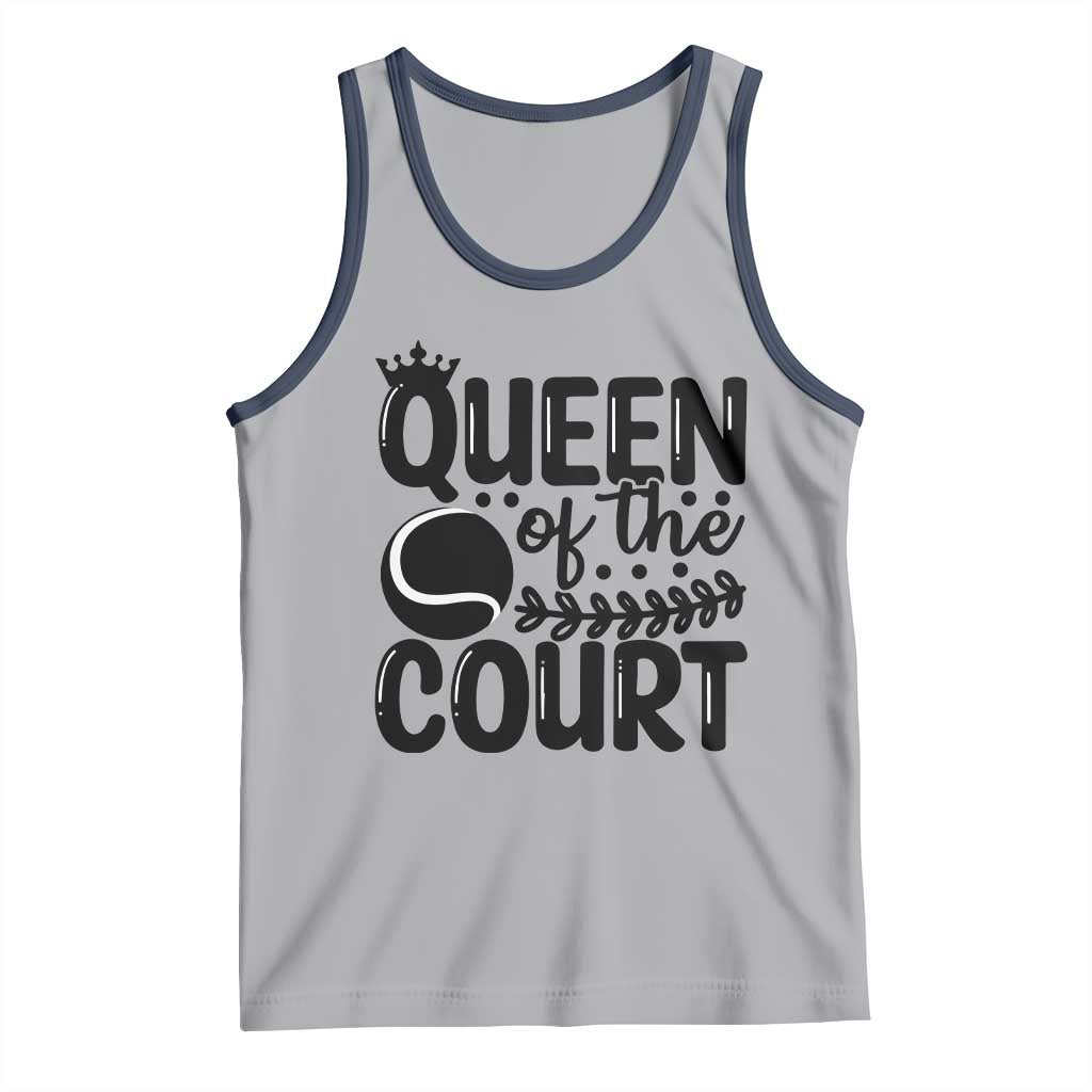 Funny Tennis Lover Gift Tank Top Queen Of The Court - Wonder Print Shop