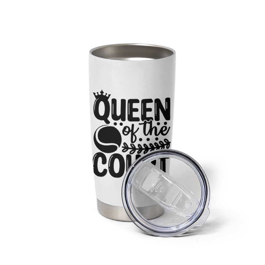 Funny Tennis Lover Gift Tumbler Cup Queen Of The Court - Wonder Print Shop