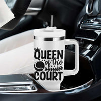 Funny Tennis Lover Gift Tumbler With Handle Queen Of The Court - Wonder Print Shop