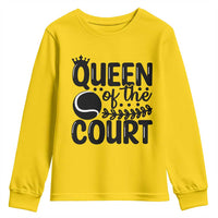 Funny Tennis Lover Gift Youth Sweatshirt Queen Of The Court - Wonder Print Shop