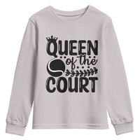 Funny Tennis Lover Gift Youth Sweatshirt Queen Of The Court - Wonder Print Shop