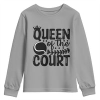 Funny Tennis Lover Gift Youth Sweatshirt Queen Of The Court - Wonder Print Shop