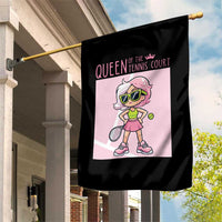 Queen Of The Court Garden Flag Funny Tennis Player Gift For Women - Wonder Print Shop